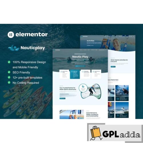 NauticPlay - Water Sports & Surfing Elementor Pro Template Kit