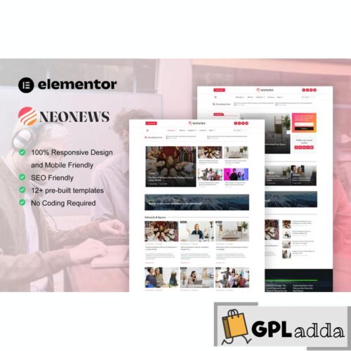 NeoNews - News & Magazine Elementor Template Kit