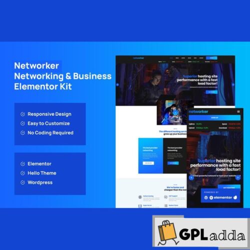 Networker - Business Services & Hosting Services Elementor Template Kit