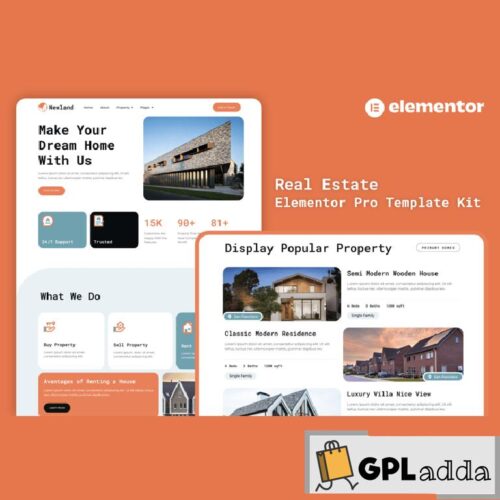 Newland - Real Estate Elementor Pro Template Kit