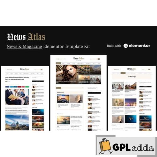 NewsAtlas  - News & Magazine Elementor Template Kit