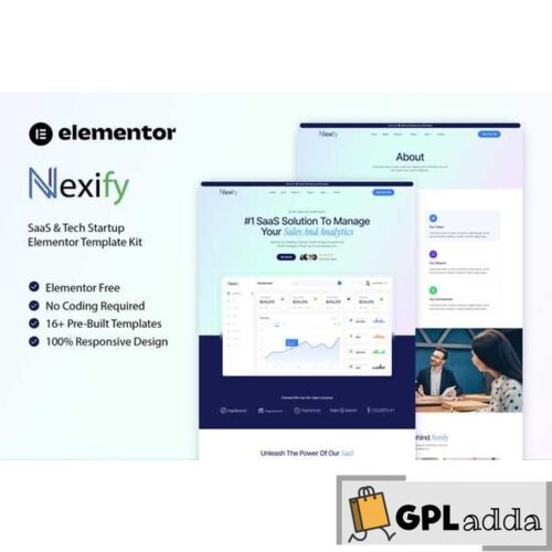 Nexify - SaaS & Tech Startup Elementor Template Kit