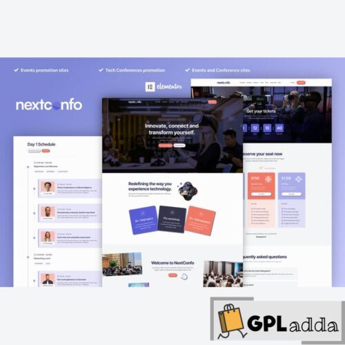 NextConfo - Events & Conference Elementor Pro Template Kit