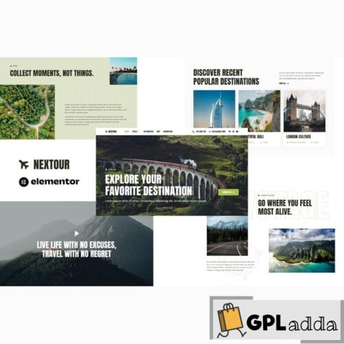 Nextour - Tour Guide & Travel Agency Elementor Template Kit