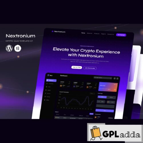 Nextronium - Crypto SaaS Elementor Template Kit