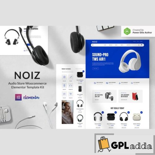 Noiz - Audio Store WooCommerce Elementor Template Kit