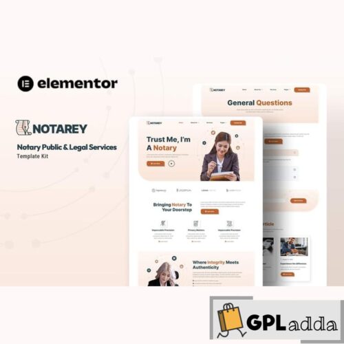 Notarey - Notary Public & Legal Services Elementor Template Kit