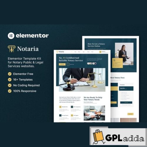 Notaria - Notary Public & Legal Services Elementor Template Kit