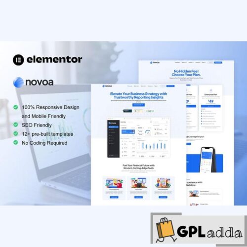 Novoa - Saas & Finance Software Service Elementor Template Kit