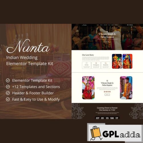 Nunta - Cultural Wedding Elementor Template Kit