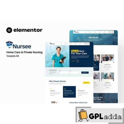 Nursee - Homecare & Private Nursing Elementor Template Kit