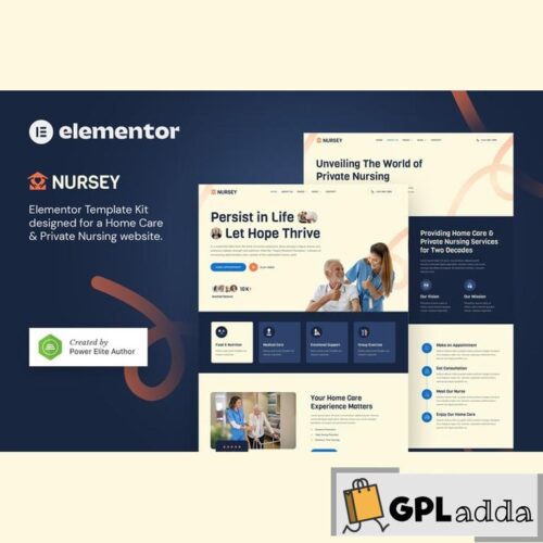 Nursey - Home Care Agency & Private Nursing Elementor Template Kit