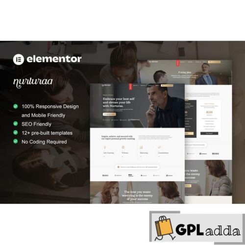 Nurturaa - Life Coach & Motivator Elementor Pro Template Kit