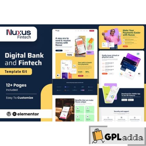 Nuxus - Online Payment Gateway Elementor Template Kit