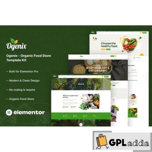 Ogenix - Organic Food Store Elementor Template Kit