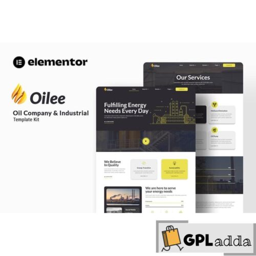 Oilee - Oil Company & Industrial Company Elementor Template Kit