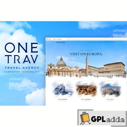 Onetrav - Travel Agency Elementor Template Kit