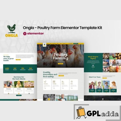 Ongla - Poultry Farm Elementor Template Kit