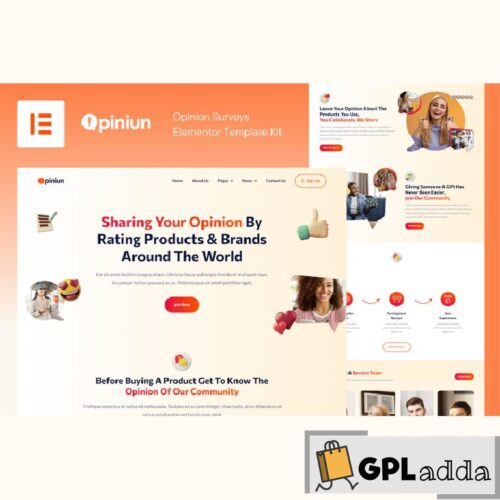 Opiniun - Opinion Surveys Elementor Pro Template Kit