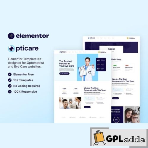 Opticare - Optometrist & Eye Care Elementor Template Kit