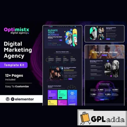 ptimistx - SEO & Digital Agency Elementor Template Kit