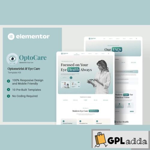 Optocare - Optometrist & Eye Care Elementor Template Kit