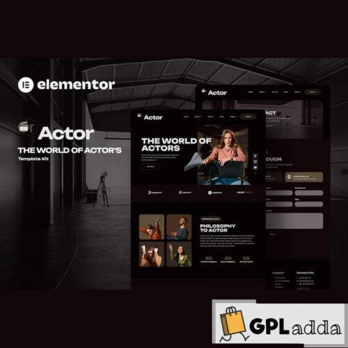 Oractor - Actor Agency Elementor Template Kit