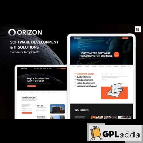 Orizon - Software Development & IT Solutions Elementor Template Kit