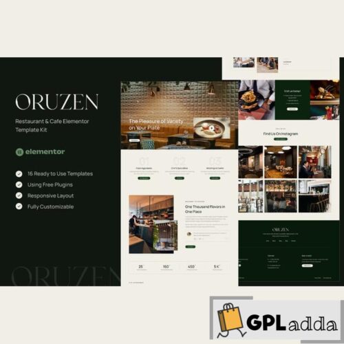 Oruzen - Restaurant & Cafe Elementor Template Kit