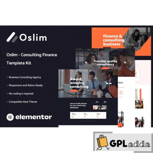 Oslim - Consulting Finance Elementor Template Kit