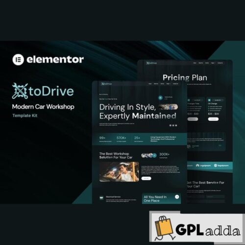 Otodrive - Modern Car Workshop Elementor Template Kit