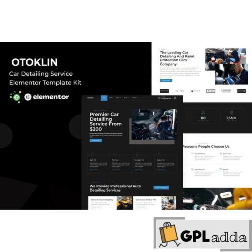 Otoklin - Car Detailing Service Elementor Pro Template Kit