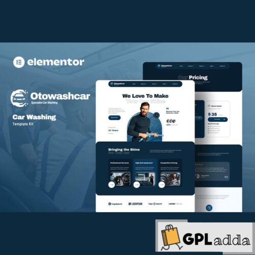 Otowashcar - Car Washing Elementor Template Kit