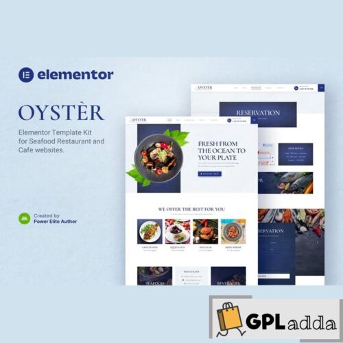 Oyster - Seafood Restaurant & Cafe Elementor Template Kit