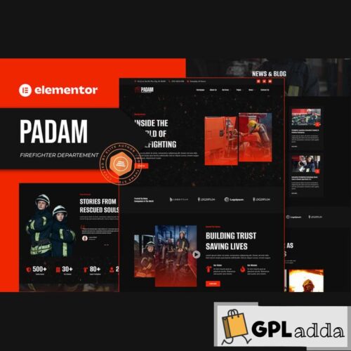 Padam - Firefighter Departement Elementor Template Kit