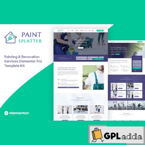 Paint Splatter - Painting & Renovation Services Elementor Pro Template Kit