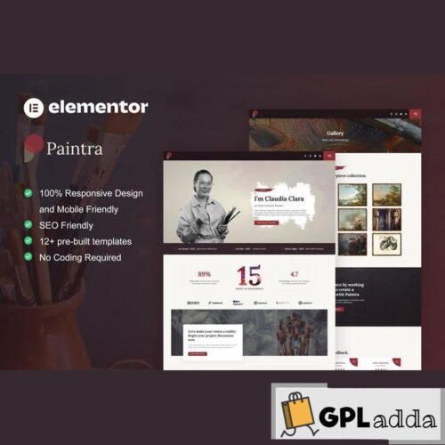 Paintra - Creative Artist & Painter Elementor Pro Template Kit