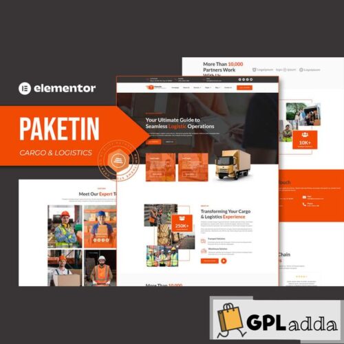 Paketin - Cargo and Logistics Elementor Template Kit