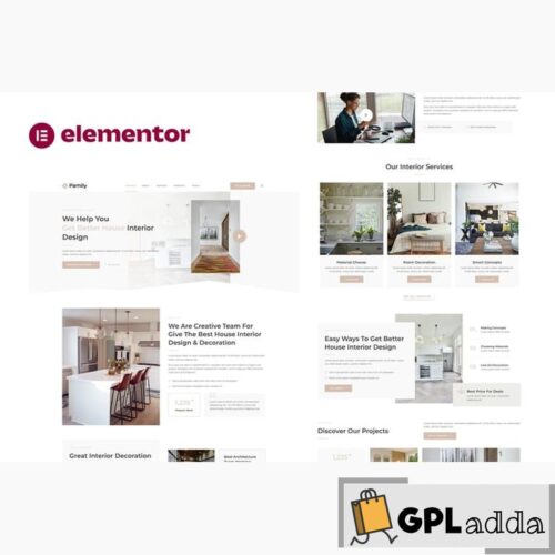 Pamily - House Interior Design Elementor Template Kit