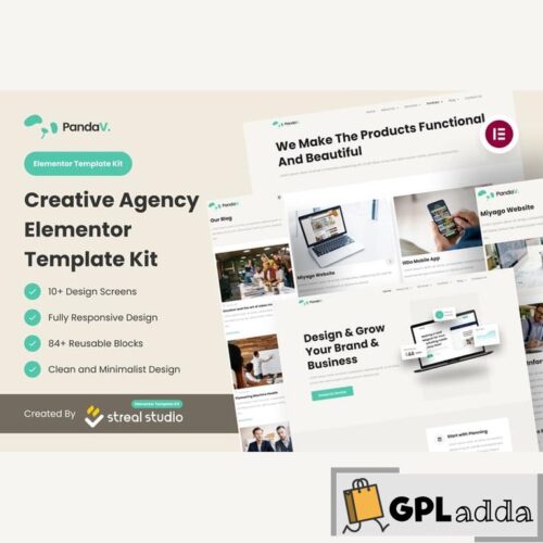 PandaV - Creative Agency Elementor Template Kit