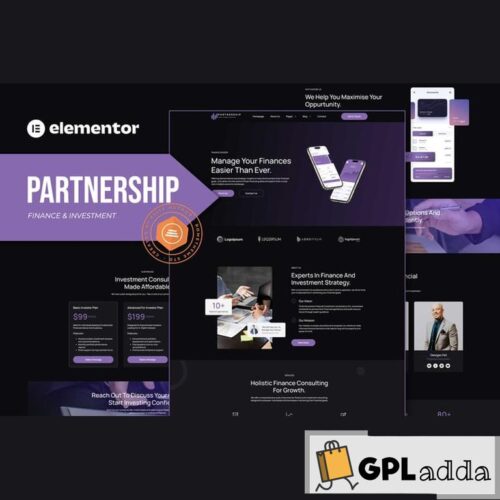 Partnership - Finance & Investment Consultant Elementor Template Kit