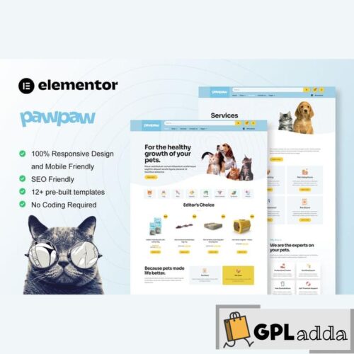 PawPaw - WooCommerce Pet Shop & Pet Care Elementor Template Kit