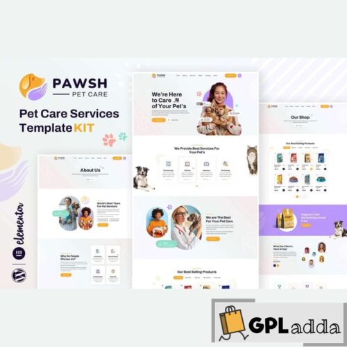 Pawsh - Pet Care & Shop Elementor Template Kit