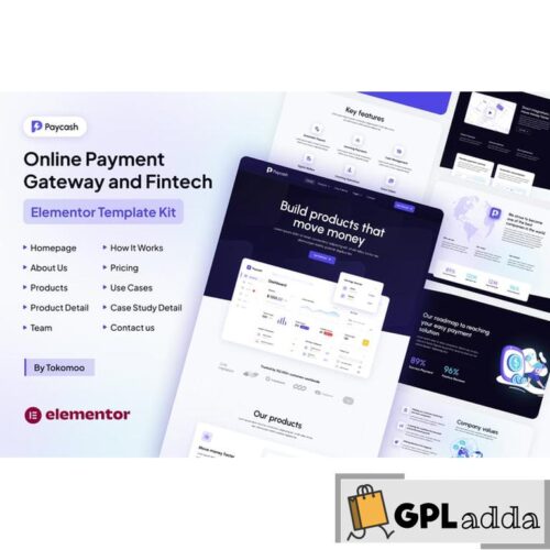 Paycash - Online Payment Gateway & Fintech Elementor Template Kit