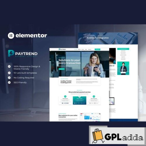 Paytrend - Online Payment Gateaway Elementor Template Kit