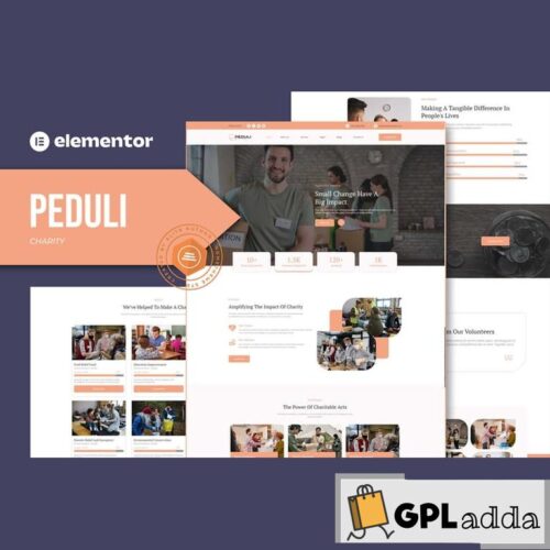 Peduli - Charity Elementor Template Kit