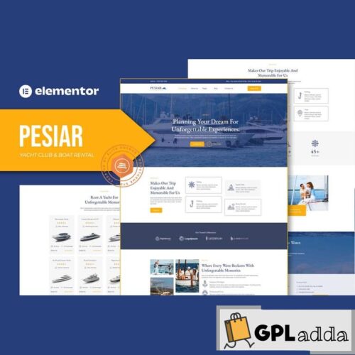 Pesiar - Yacht Club & Boat Rental Elementor Template Kit