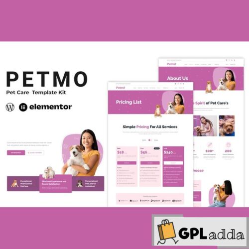 Petmo - Pet Care Elementor Template Kit