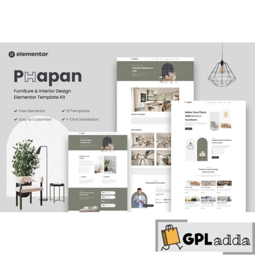 Phapan - Furniture & Interior Design Elementor Template Kit