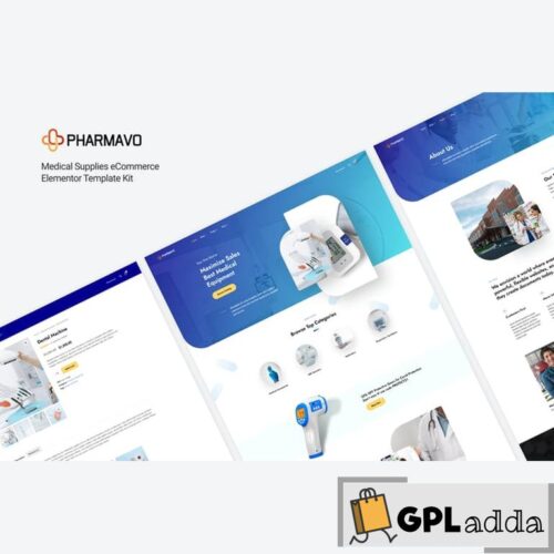 Pharmavo - Medical Supplies eCommerce Elementor Template Kit